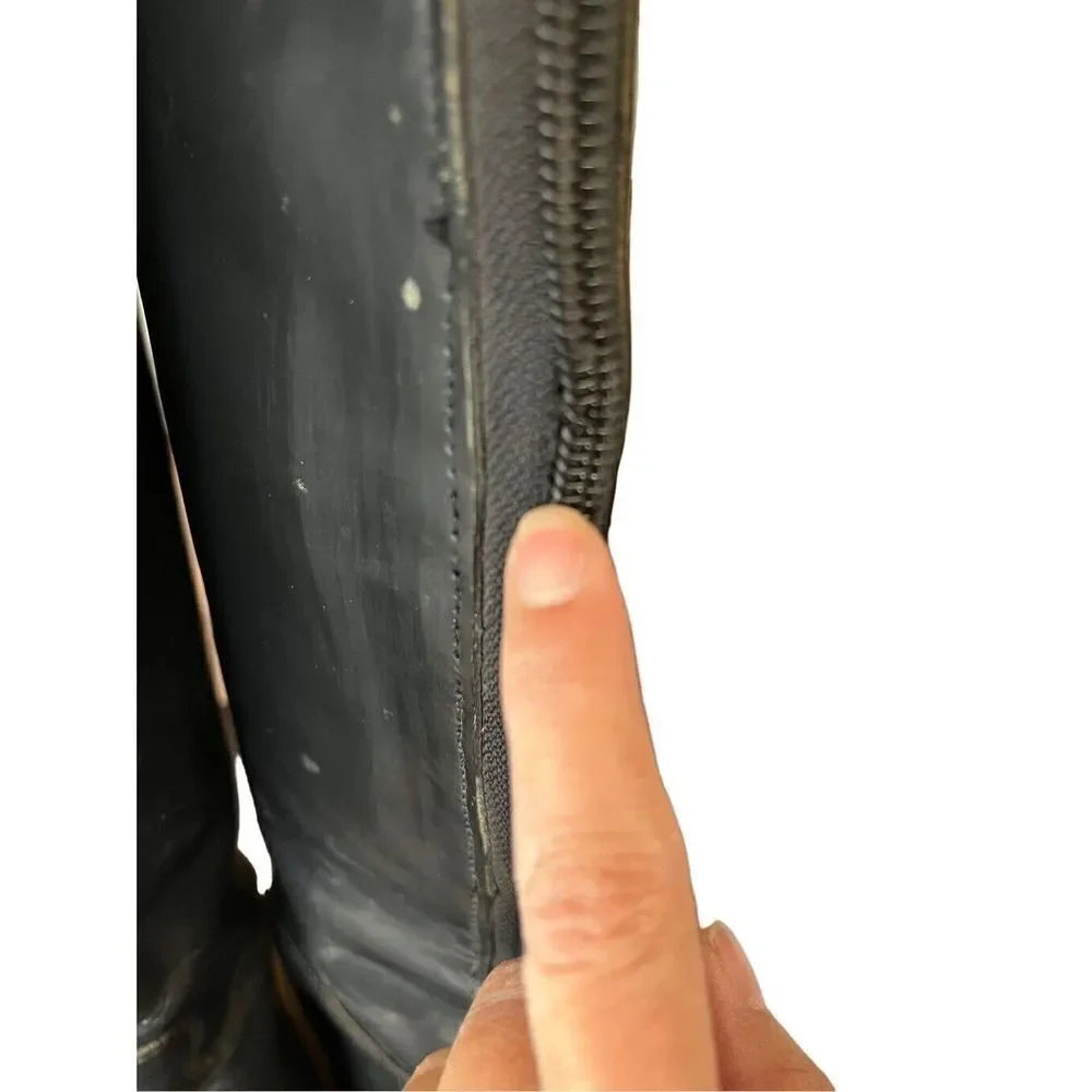 Birkenstock Knee High Black Leather Riding Style Boots Women’s 8 Equestrian